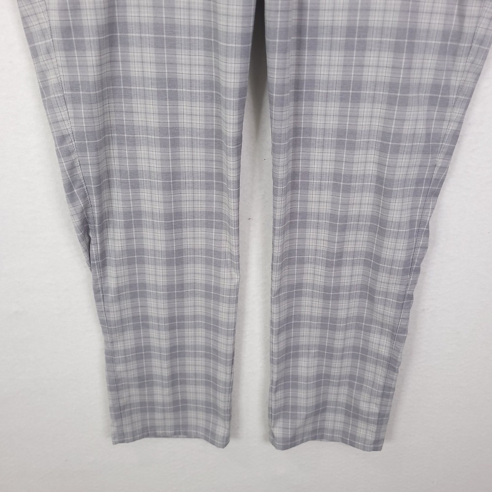 Peter Millar EB66 Pants Mens 35x32 Gray Plaid Golf Performance 5 Pocket Stretch - Picture 9 of 14